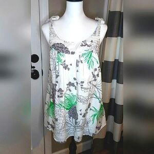 Old Navy Maternity Top Sz S White Grey Green EUC